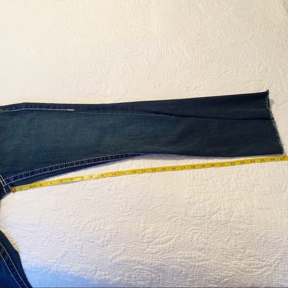 True Religion Disco Joey Big T Fray Hem Twisted Seam Jeans - 28 - Picture 11 of 16